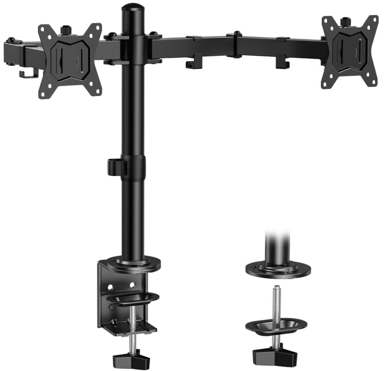 Soporte Doble Ajustable para Monitores de hasta 32" con Brazos VESA Reforzados