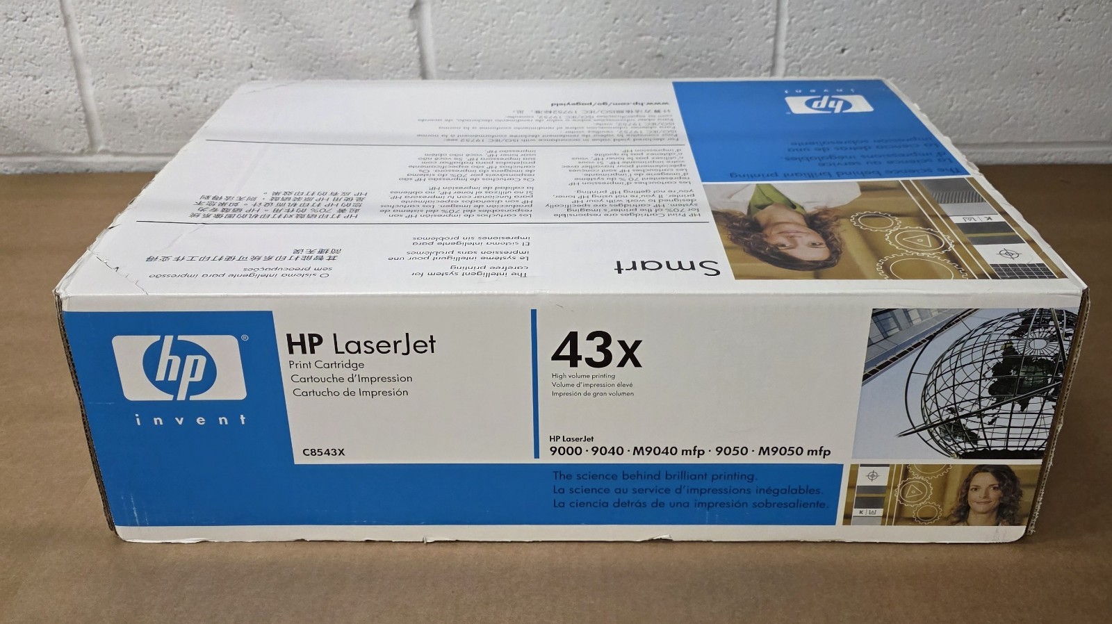 Genuine HP 43X (C8543X) Black Toner. New HP Factory Sealed Box, We Ship Fast