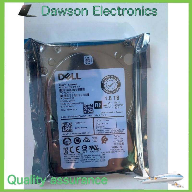 New Dell JY57X 1.8TB 10K 2.5'' 12Gbps SAS Hard Drive ST1800MM0159 0JY57X