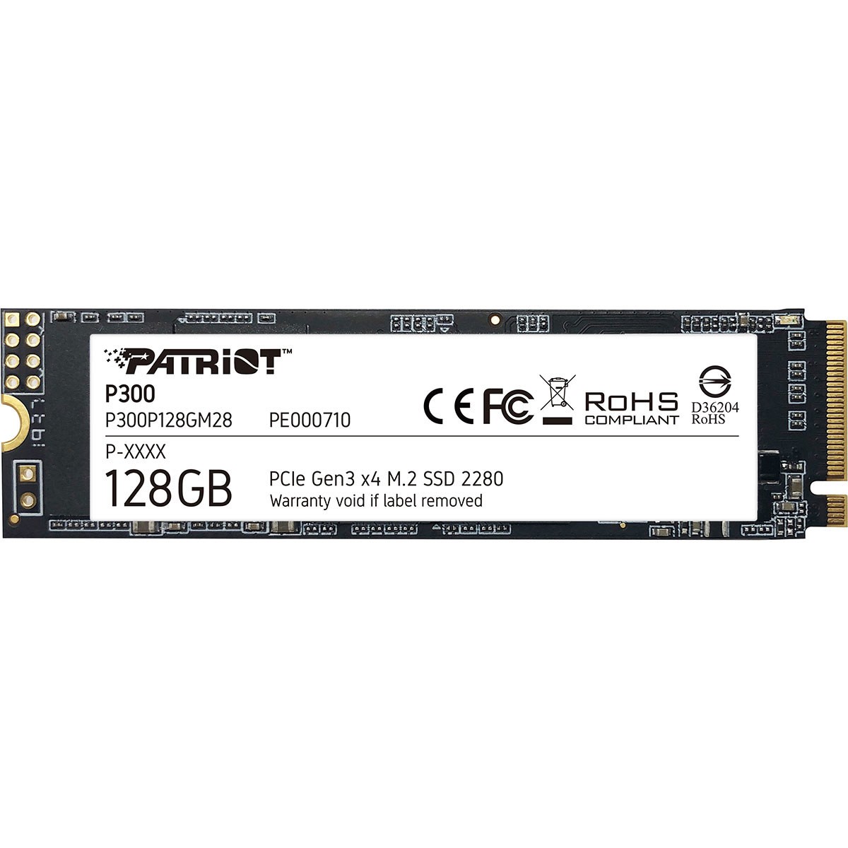 Patriot P300 128GB NVMe PCIe Gen 3.0 x4 M.2 2280 Internal SSD