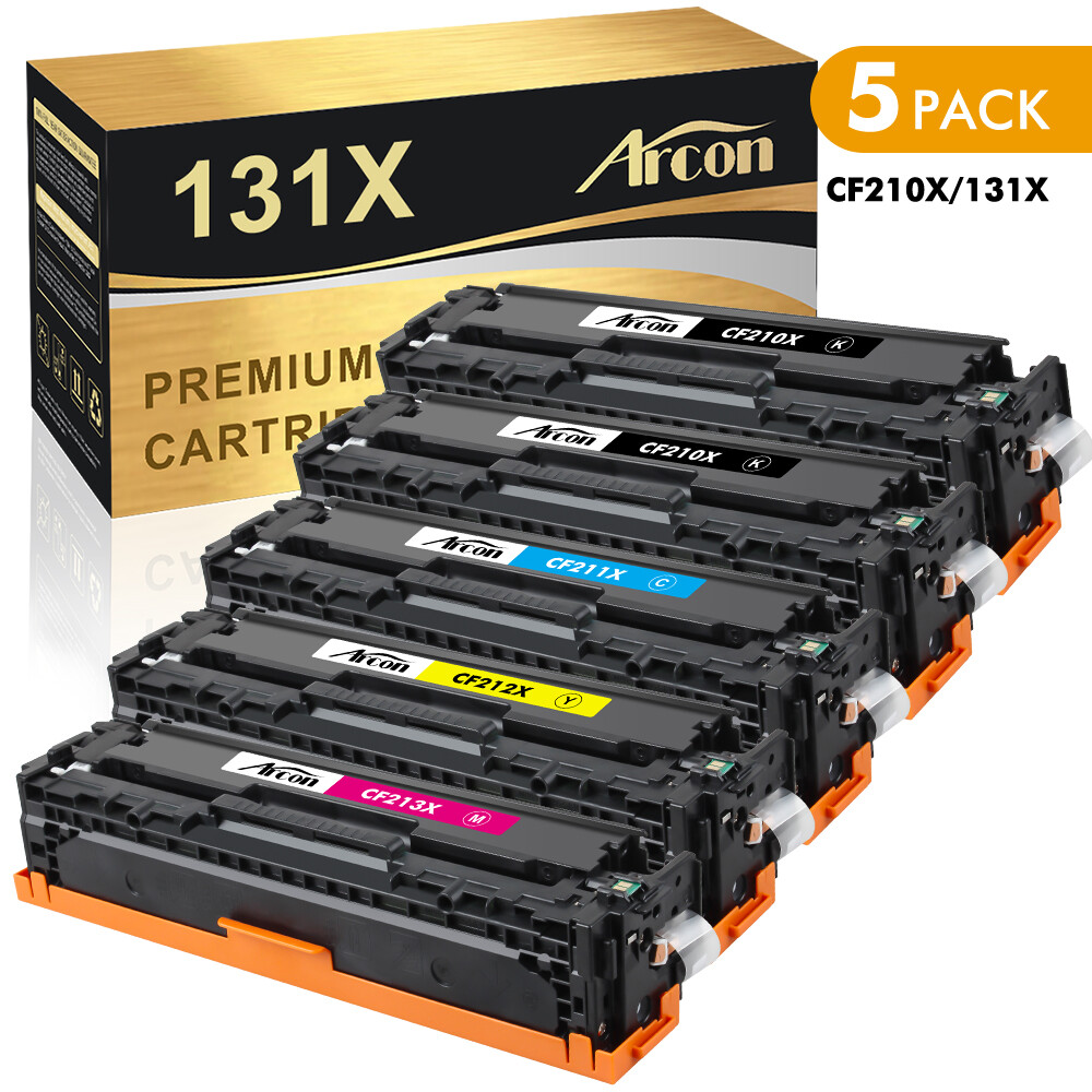 5PK CF210X-CF213A 131X Toner Cartridge Set for HP Laserjet Pro 200 M251nw M276nw