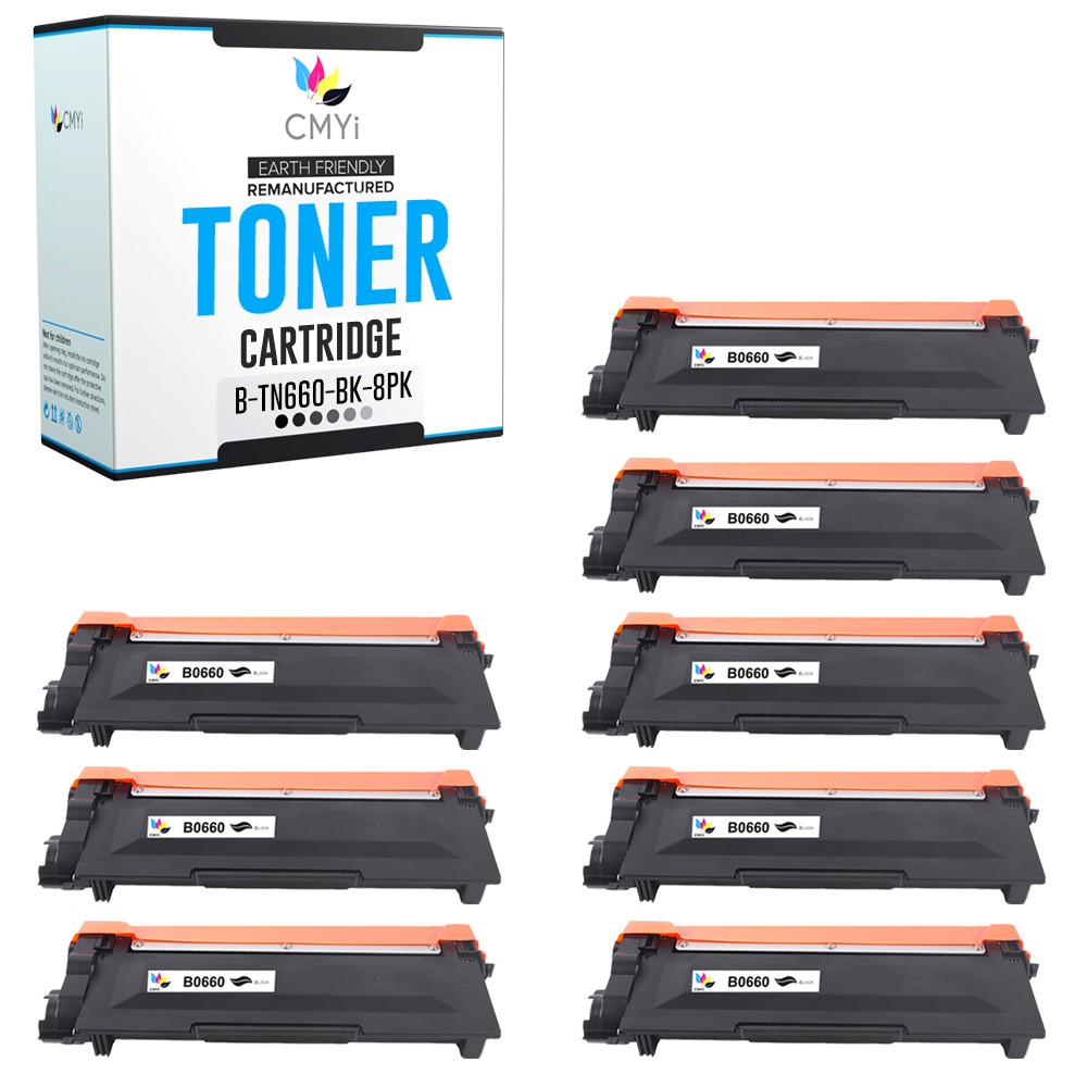 8-Pack CMYi Compatible TN660 Printer Cartridges fits Brother MFC-L2680W L2685DW