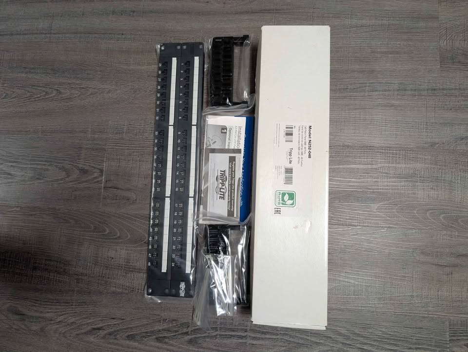 New Tripp Lite 48-Port Cat6 Patch Panel - UTP, 110 Punch Down, RJ45, 2U, TAA
