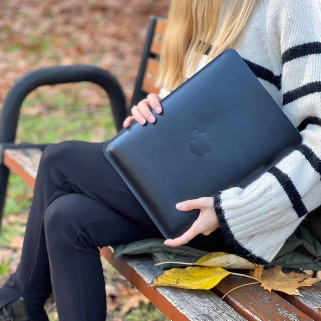 Leather case for 13 macbook NEO 2026 handcrafted sleeve