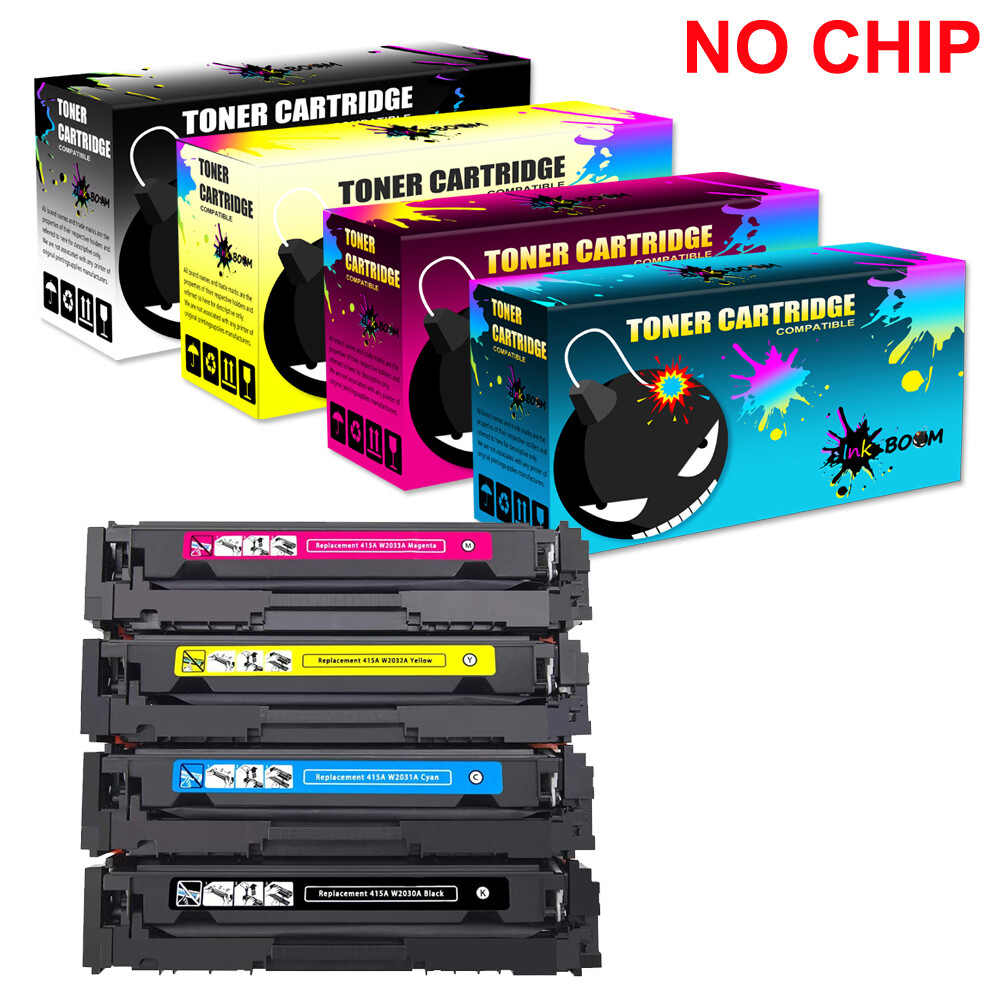 4 Toner replace for HP CF415A NOCHIP W2030A-3A Color LaserJet M455dn M479fnw