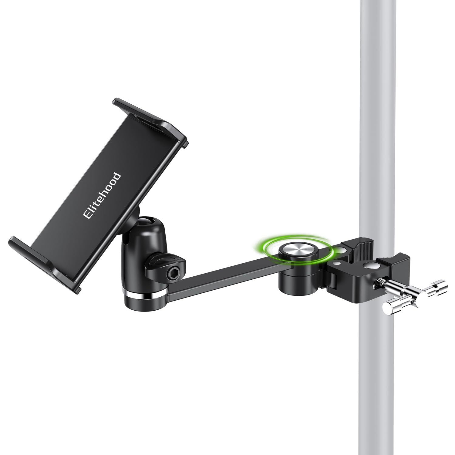 8.5in Long Arm Ipad Holder For Mic Stand 360 Adjustable Aluminum Mic Stand Table