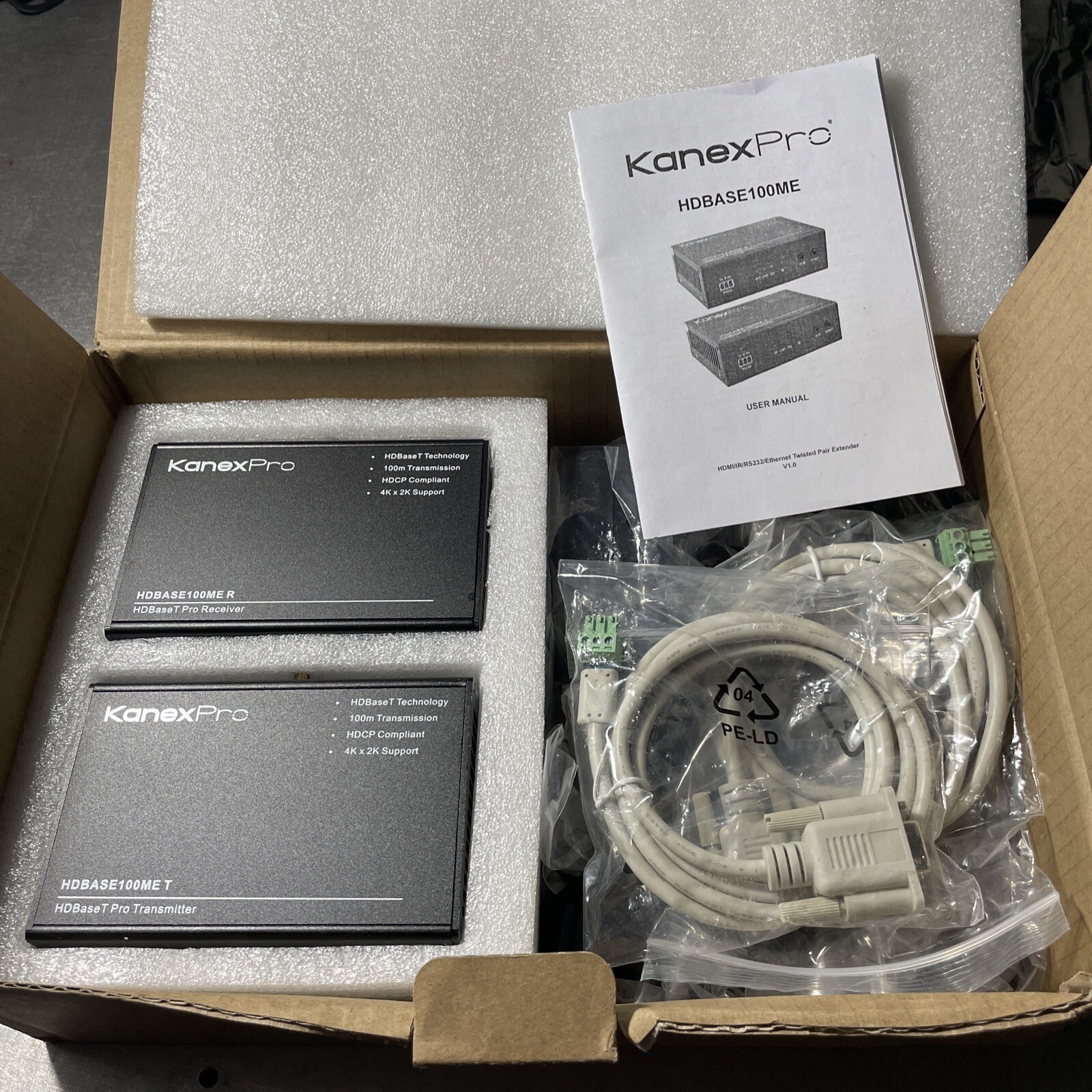 Kanexpro HDBASE100ME HDMI extender, Transmit HDMI 100meters