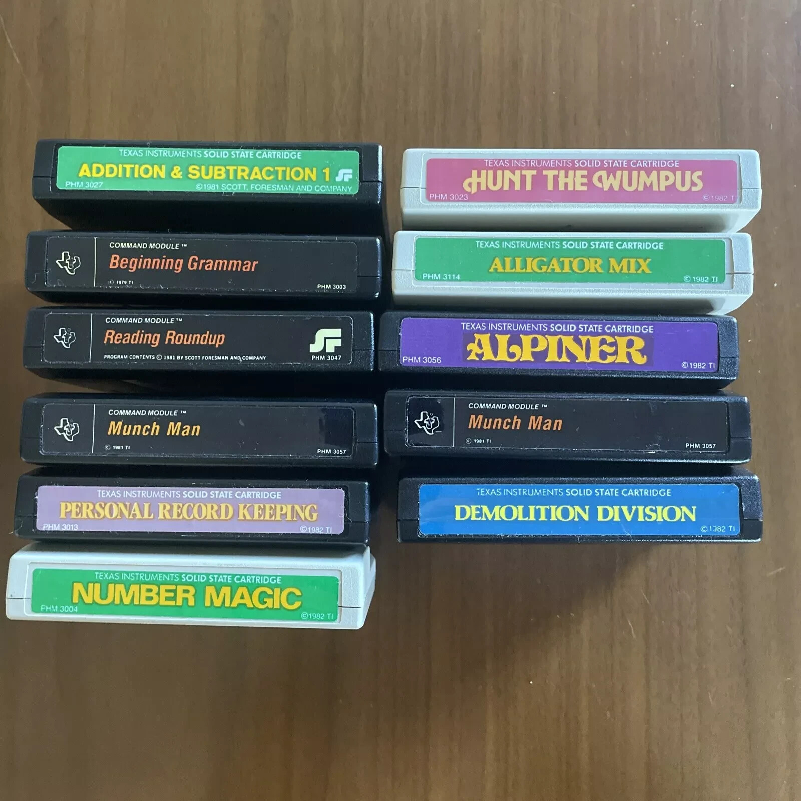 VTG Texas Instruments Computer TI-99/4a Game Lot Of 11 Alpiner Reading Roundup