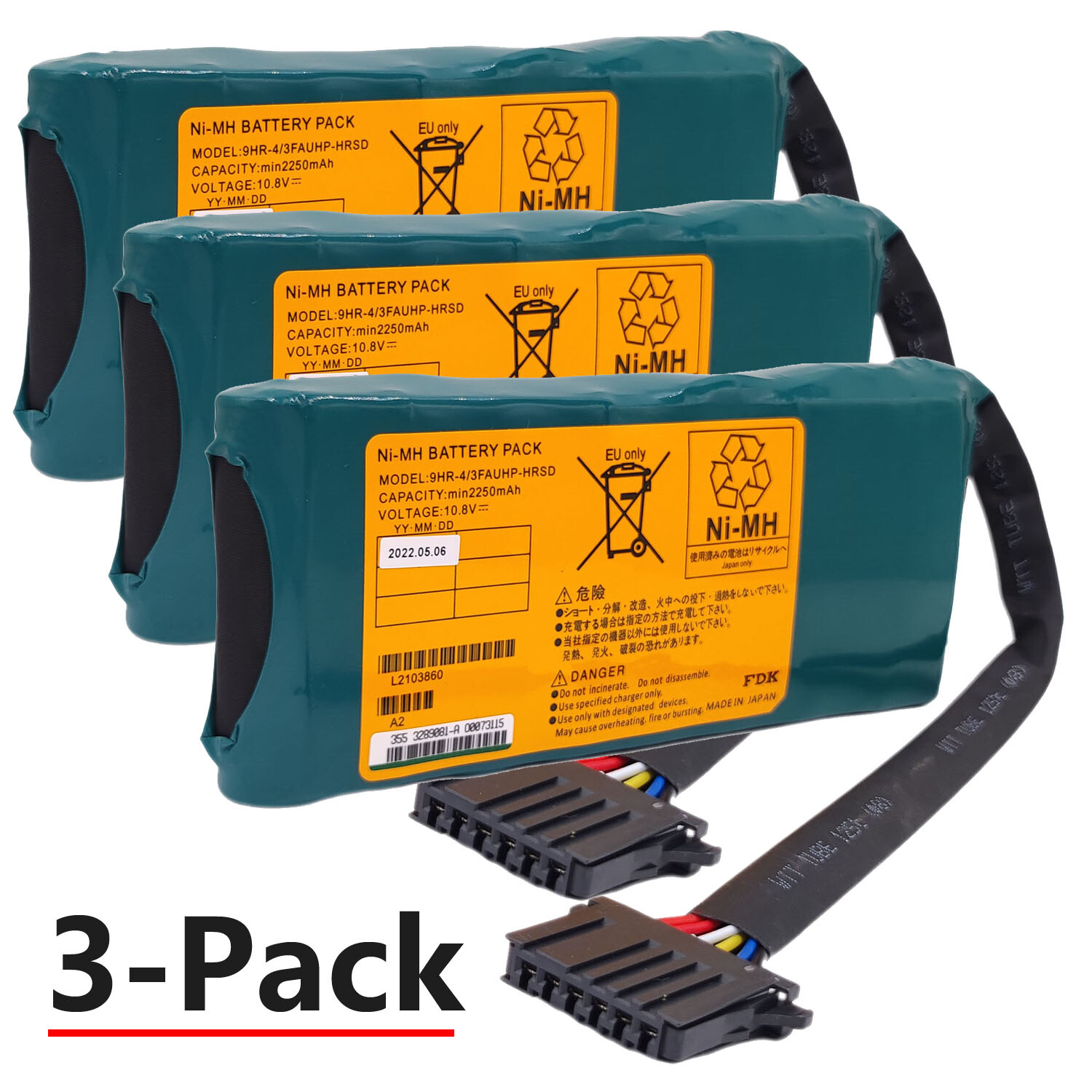 3x 9HR-4/3FAUHP-HRSD For HDS VSP G200 G400 Series 3289081-A Hitachi NiMH Battery
