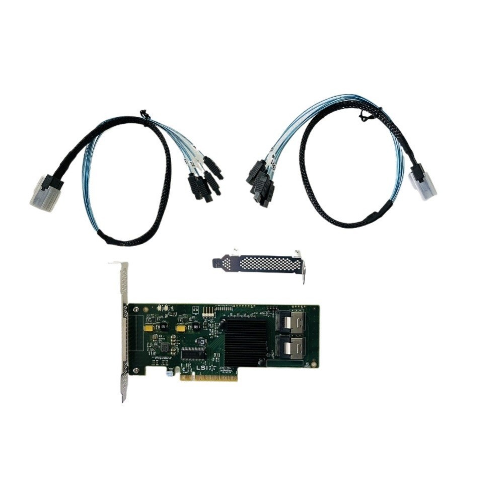 LSI 9211-8i 6G HBA SAS2008 P20 IT Mode ZFS FreeNAS unRAID+2*4*SATA cable 1M US