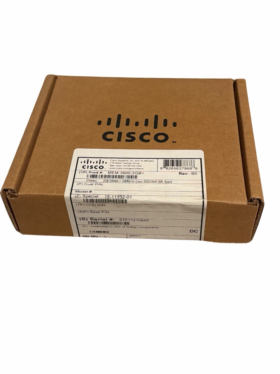 MEM-3900-2GB 2GB Approved DRAM Memory Upgrade for Cisco Series 3925 3945 New /FS