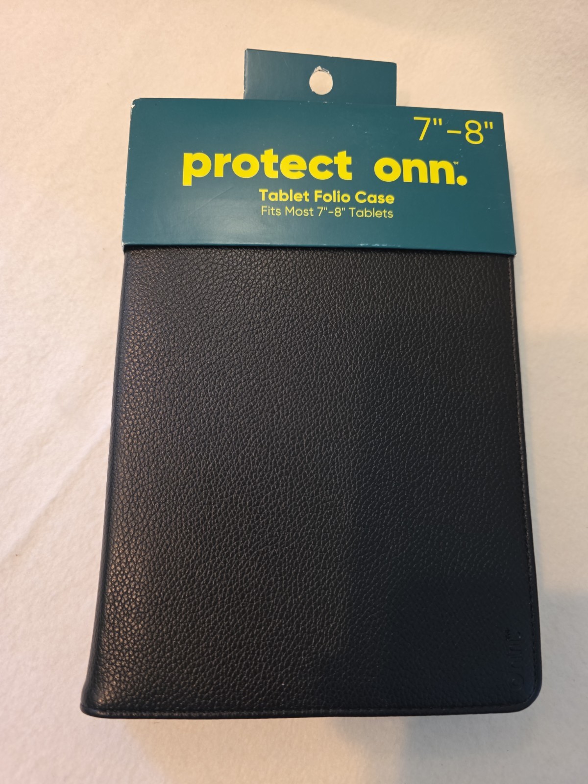 Universal 7in-8in Protect Onn Tablet Folio Case - Black Leather Apple Samsung