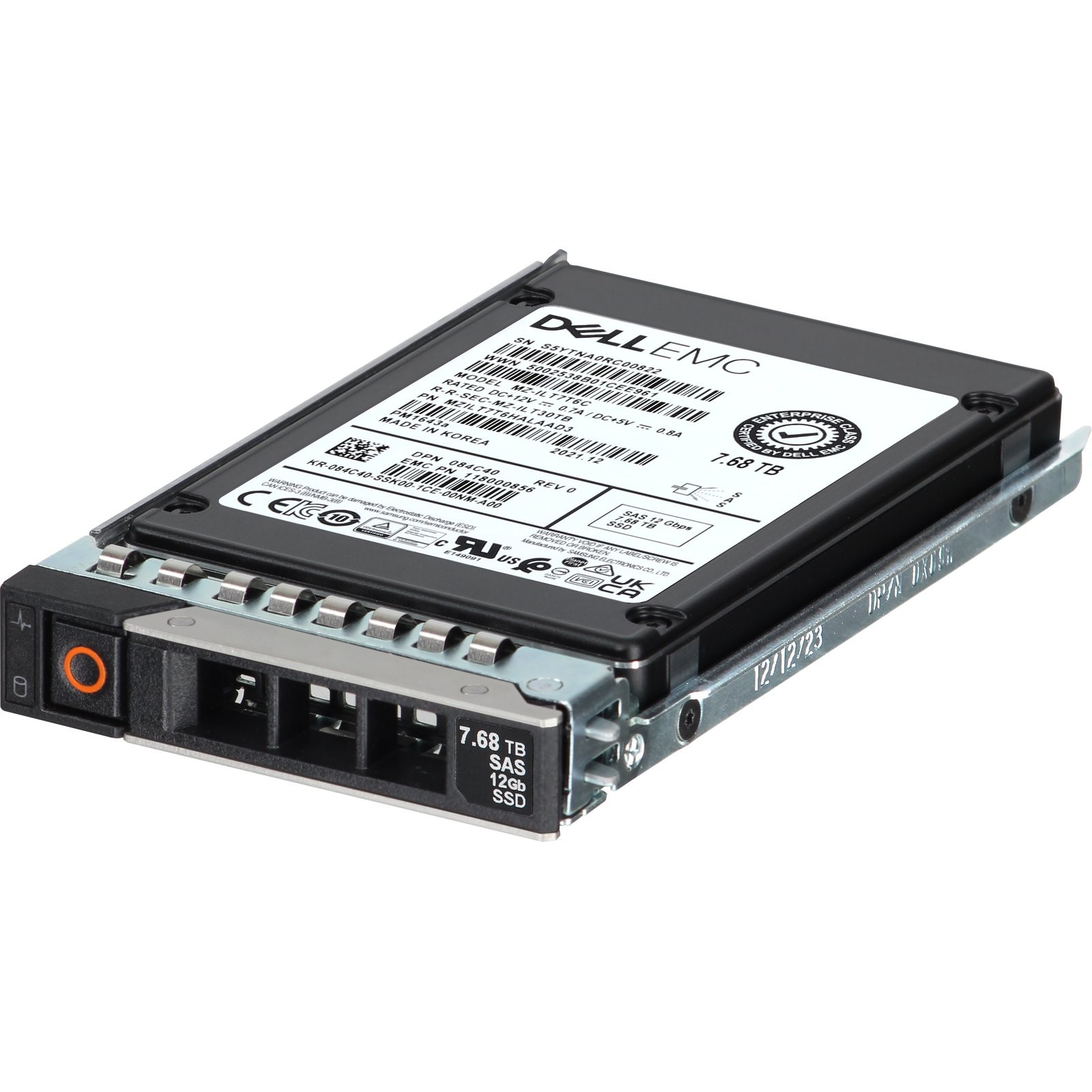 84C40-CP1 Dell 7.68TB 12Gbps SAS RI TLC 2.5 SSD PM1643a CPO