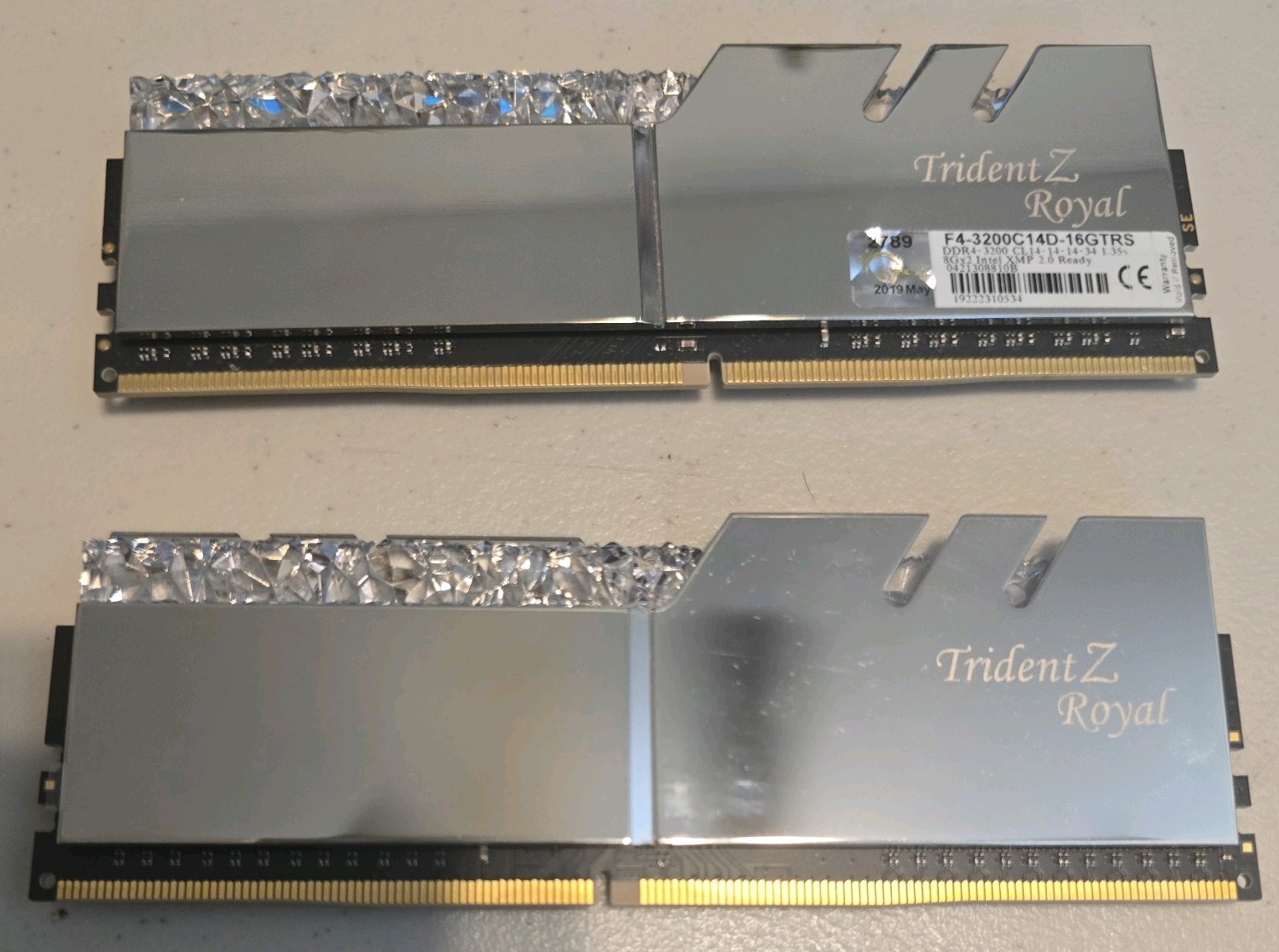 G.Skill Trident Z Royal Silver 16GB 2x8GB DDR4 3200 CL14 XMP 2.0