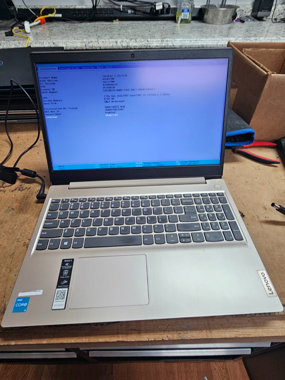 Lenovo IdeaPad 3 15ITL05 15.6" Touch Intel Core i3 Laptop Clean Tech Special