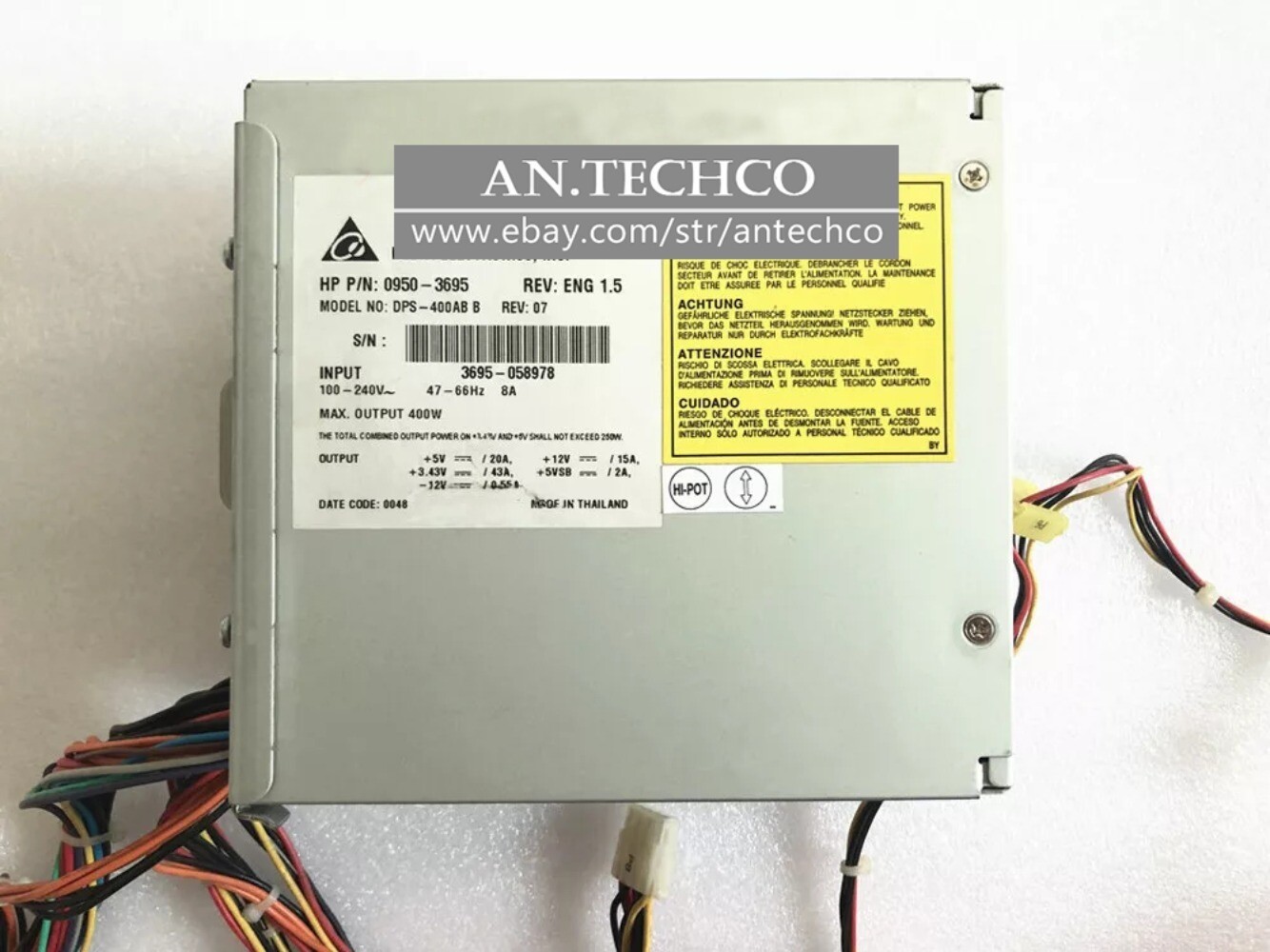 1pcs For HP 0950-3695 B2000 Workstation Power Supply DPS-400AB B