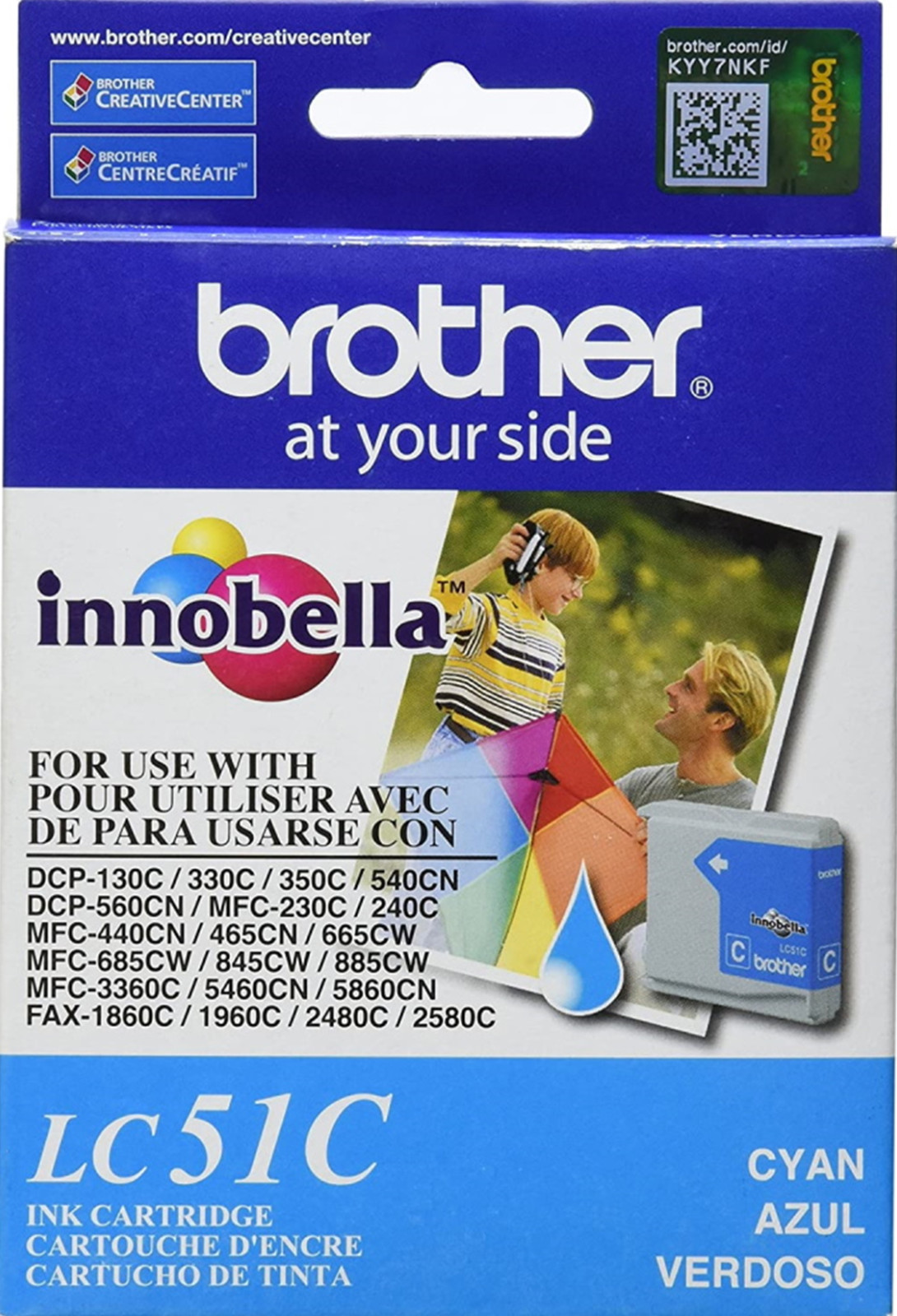 New Genuine Brother LC51 Cyan Ink Cartridge DCP-130C, DCP-330C, DCP-330CN