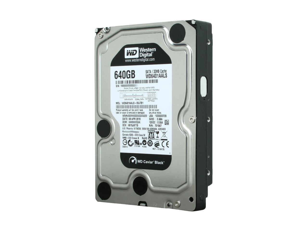 Western Digital 640 GB 3.5-Inch, 32 MB Cache, 7200 RPM SATA II Bulk/OEM HD