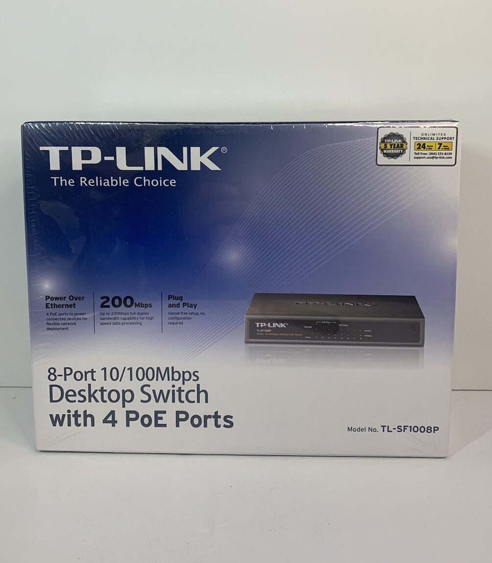 NEW - TP-LINK Technologies (TL-SF1008P) 8-Ports External Switch 10/100 Mbps