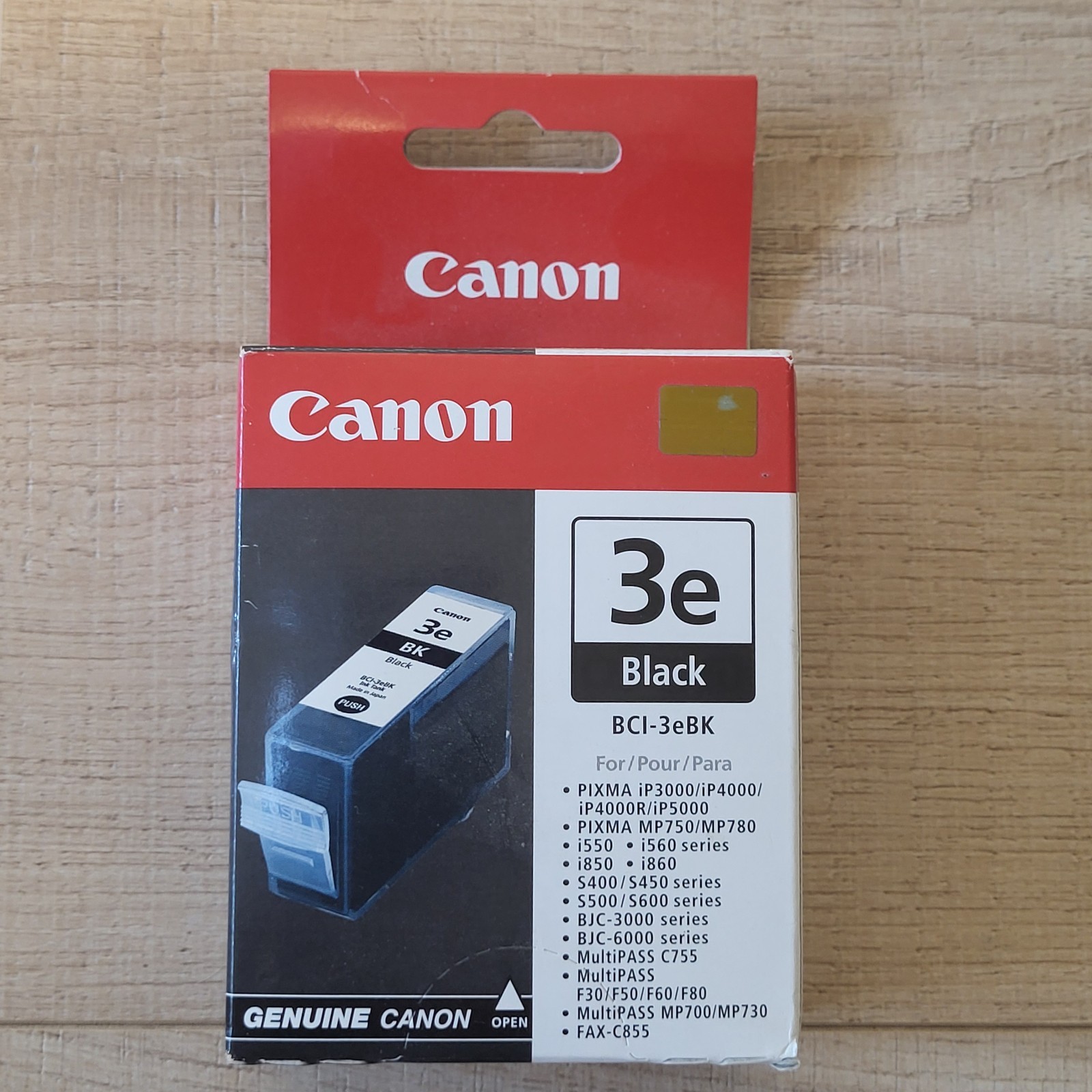 Genuine Canon 3e BCI-3eBK Black Ink Cartridge Genuine New in Original box Sealed