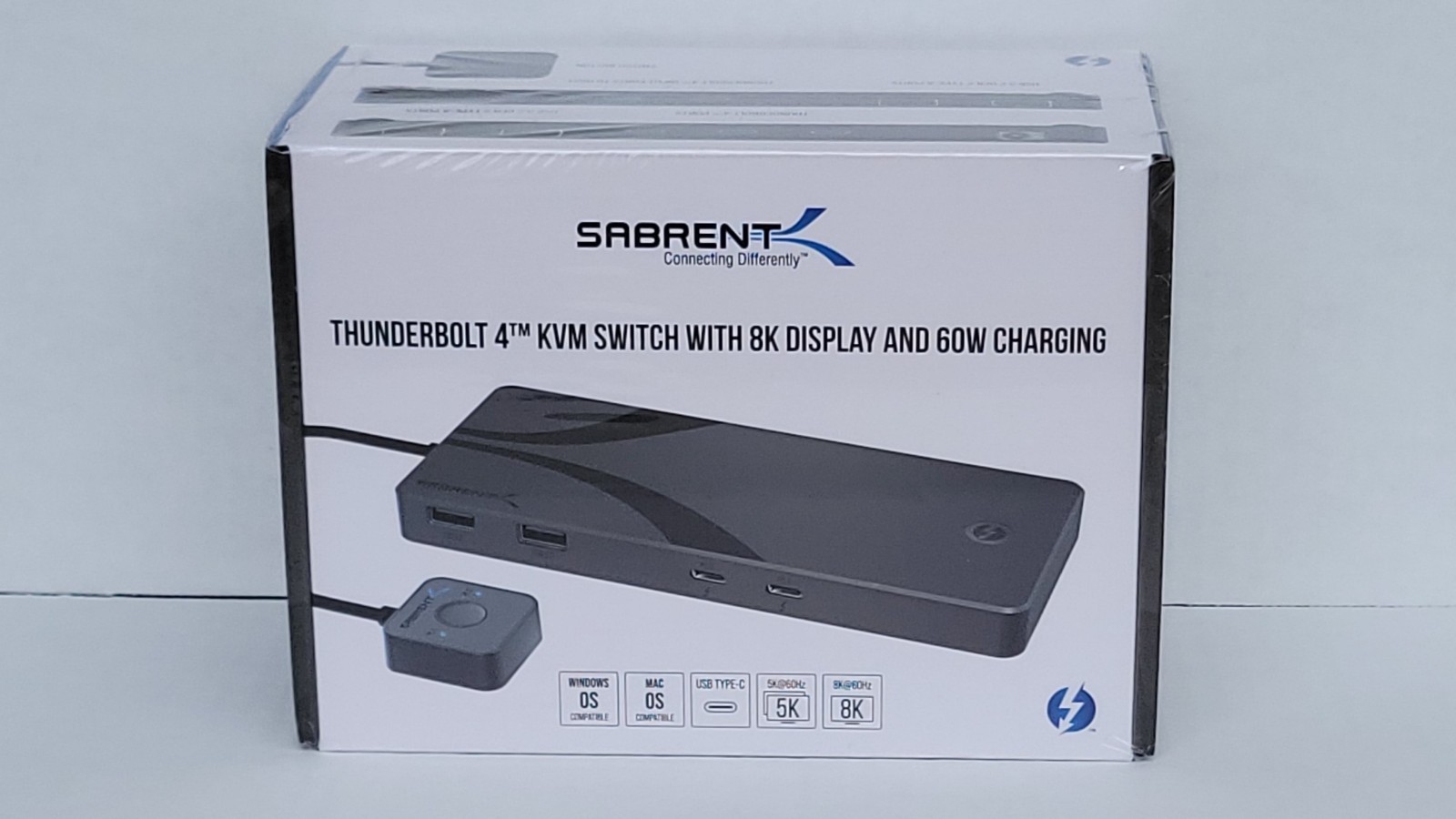 Sabrent Thunderbolt 4 KVM Switch with 8k Display and 60w Charging, New-unopened