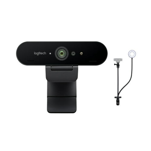 Logitech 4K Pro Webcam Knox Gear Selfie Ring Light Webcam Stand VLOG
