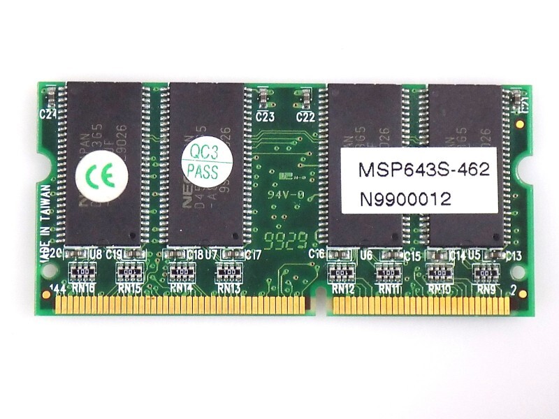 64MB NEC MSP643S-462 PC100 100Mhz SDRAM SO-Dimm 3.3V Memory RAM