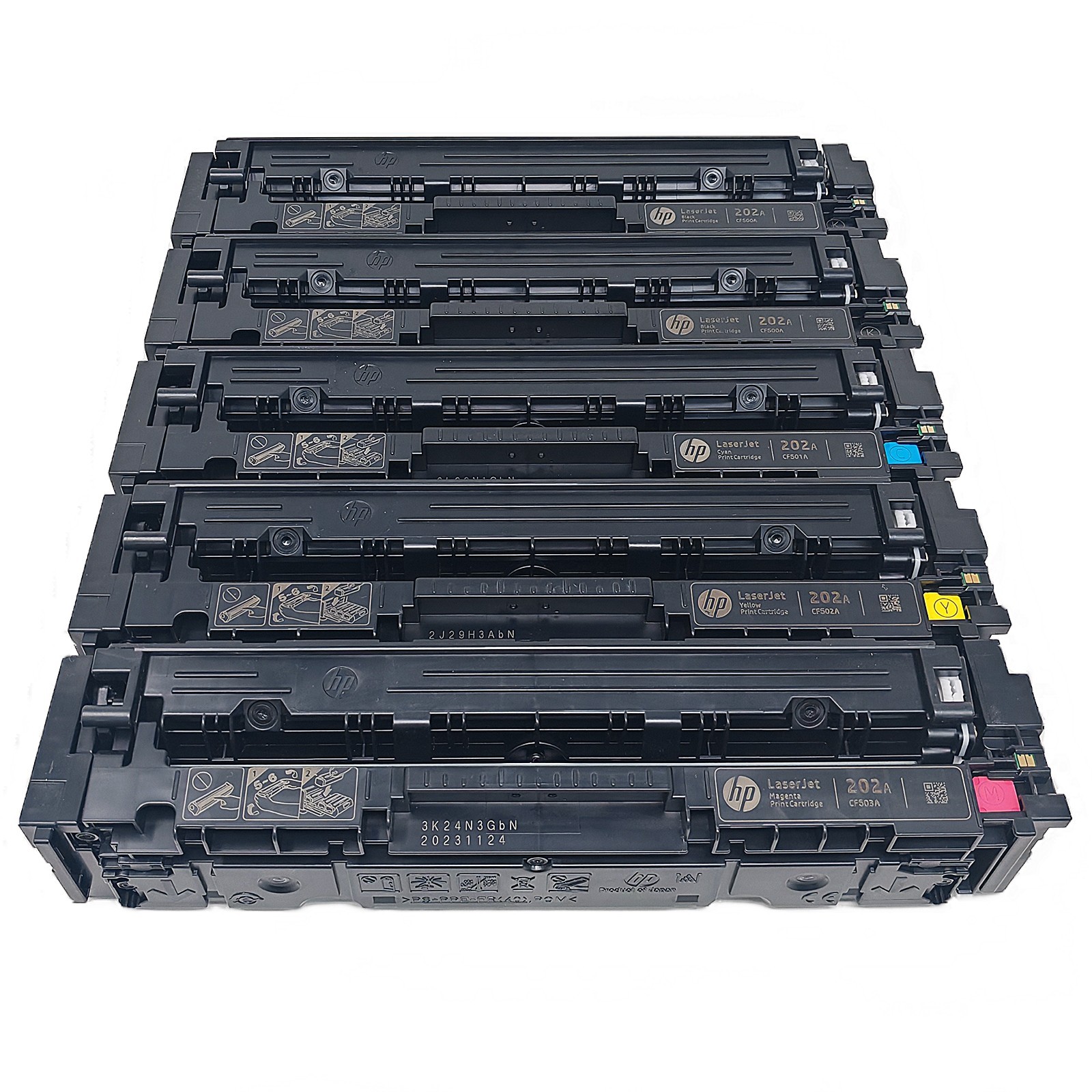5x BCYM Toner Set OEM HP 202A CF500A-CF503A Color LaserJet Pro M254 M281/M280