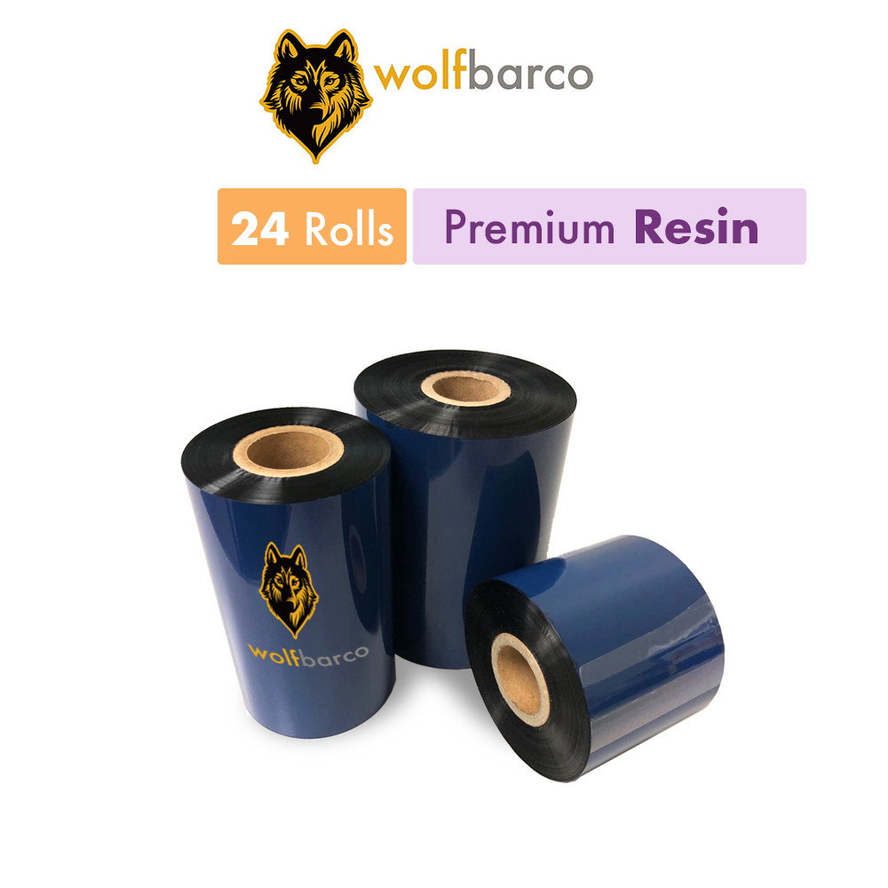 24 Rolls 3"x1476' (76mmx450m) Resin Thermal Transfer Ribbon for Zebra