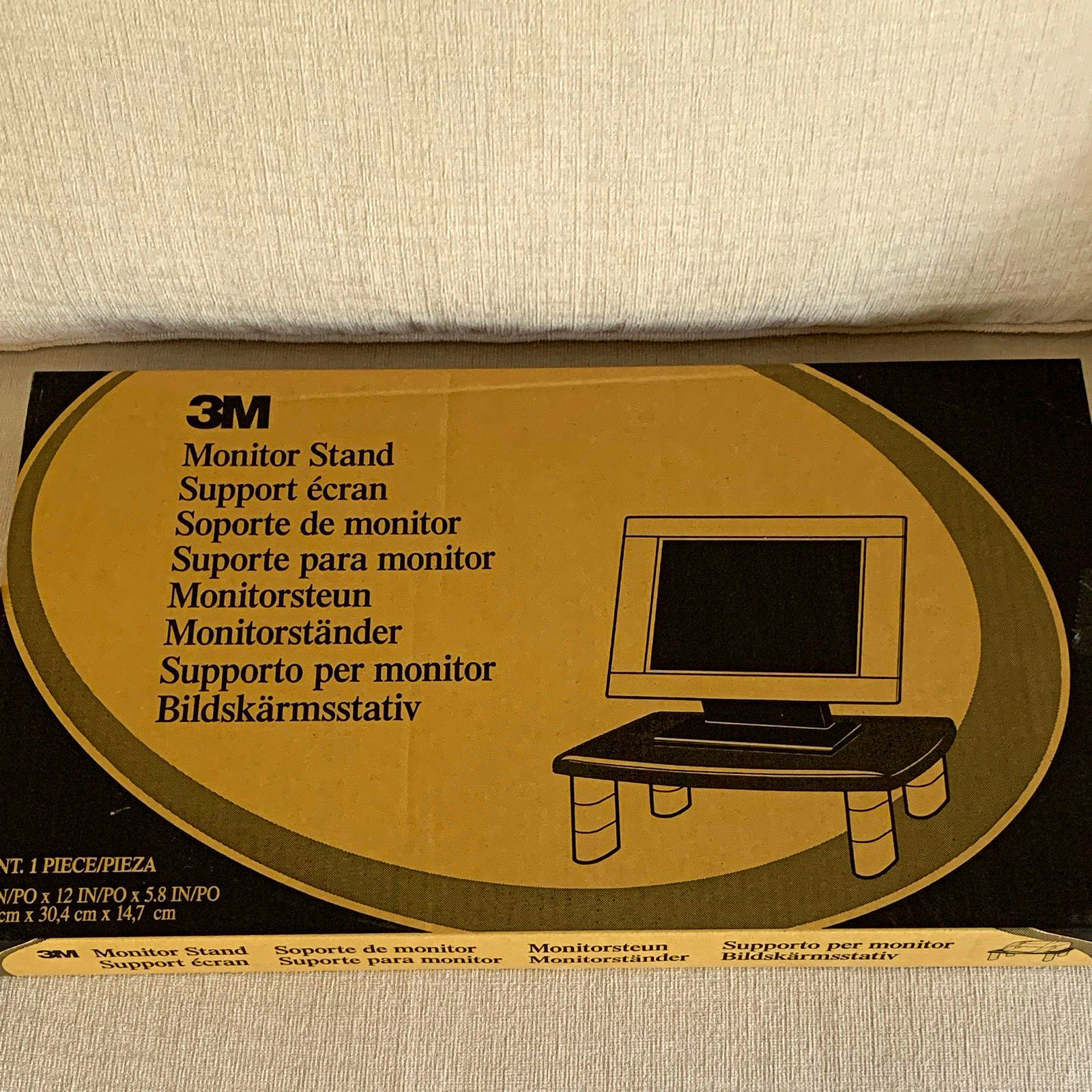 3M MS80B Non-Slip Monitor Stand, Black, 15 x 12 x 5.8 in (1 Monitor)