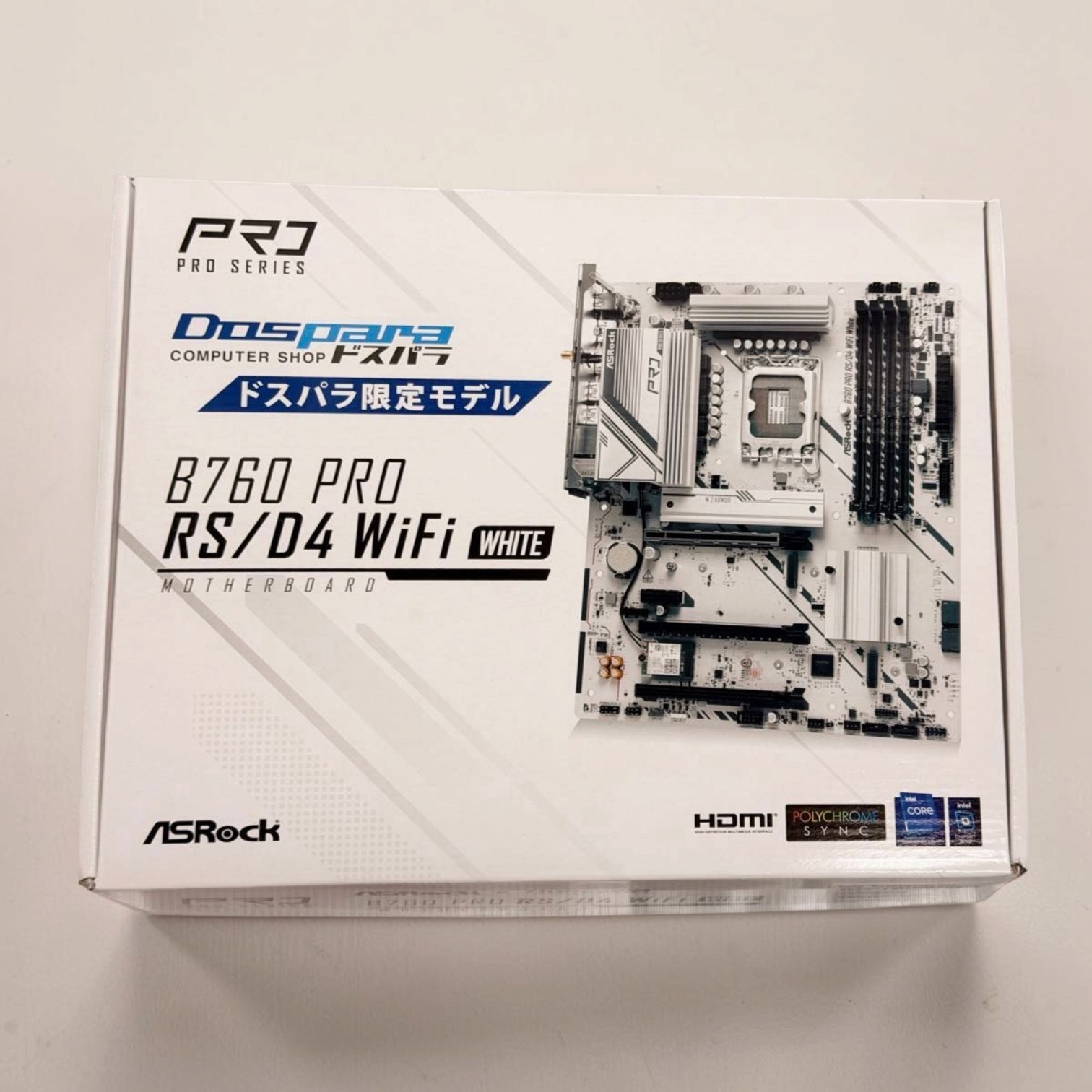 ASRock B760 Pro RS/D4 WiFi White Motherboard LGA1700 DDR4 Dospara Exclusive New