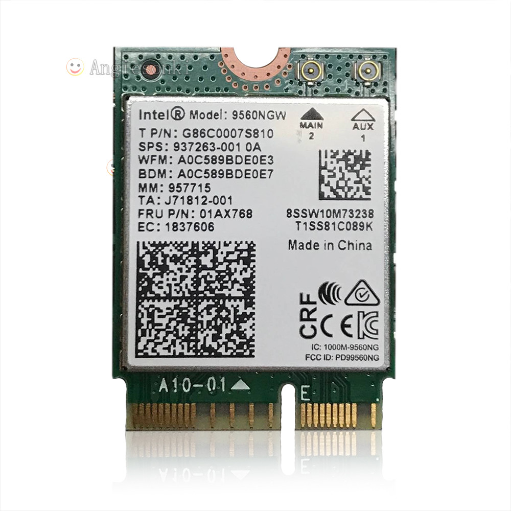 Intel Wireless-AC 9560NGW NGFF Dual Band 802.11ac 1.73Gbps WiFi + BT5.0 01AX768