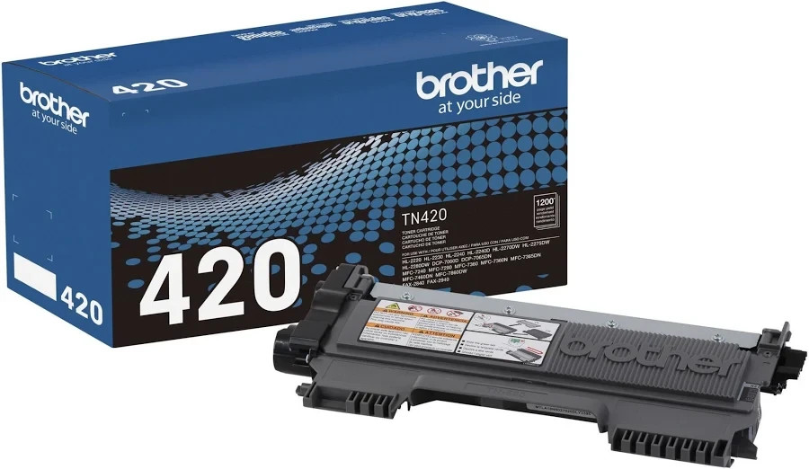 NEW GENUINE - BROTHER TN420 BLACK TONER CARTRIDGE - TN-420 - SEALED BAG