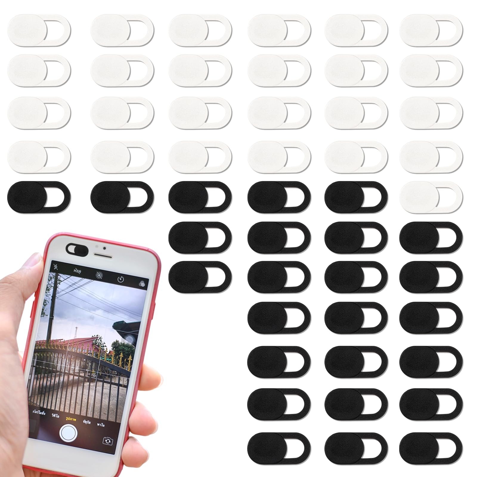 Webcam Cover 50 Pack Ultra Thin Sliding Camera Privacy Covers for Laptop Phone