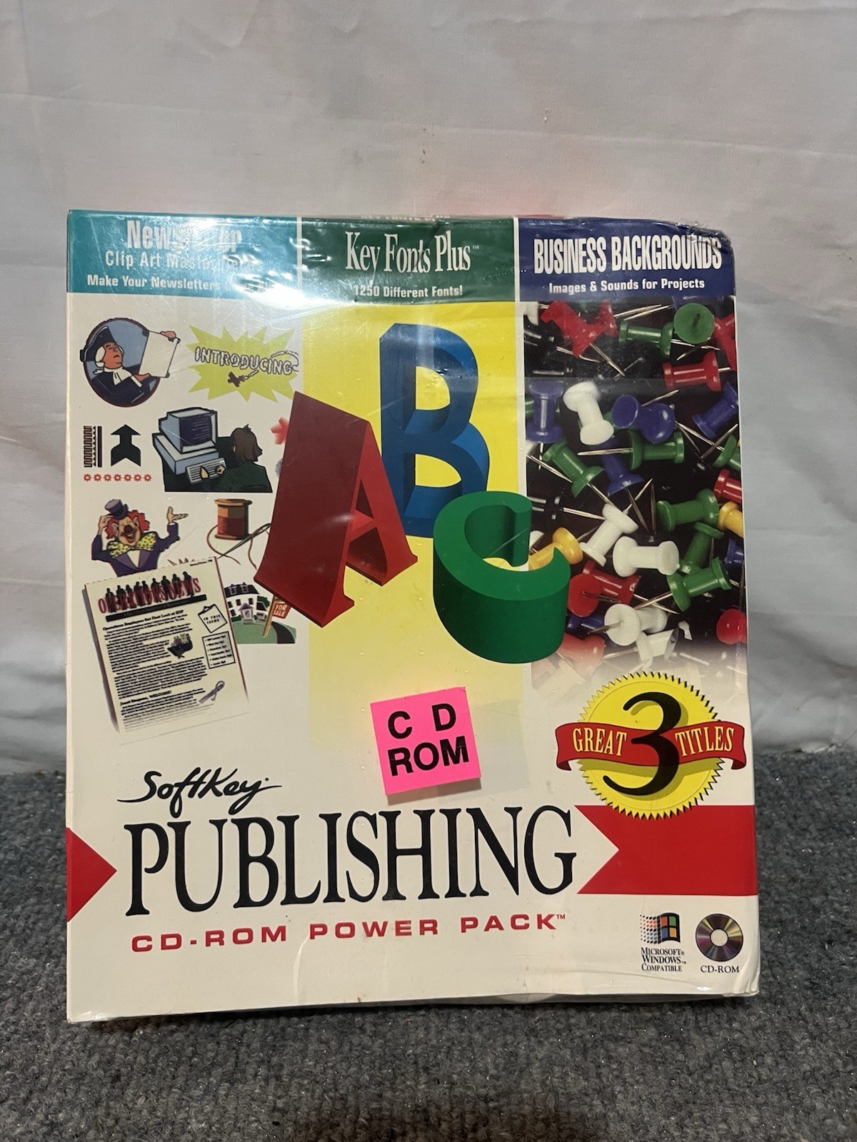 Vintage 1995 Softkey Publishing CD ROM Power Pack New 
