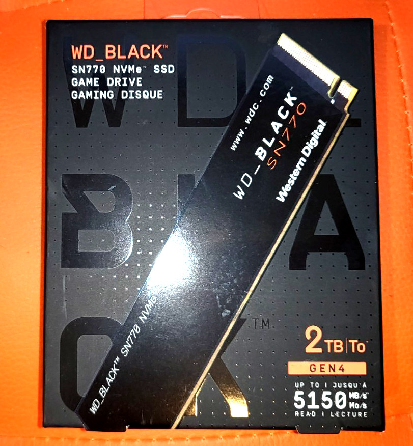 NEW SEALED Western Digital WD_BLACK SN770 2TB M.2 NVMe Internal SSD WDS200T3X0E