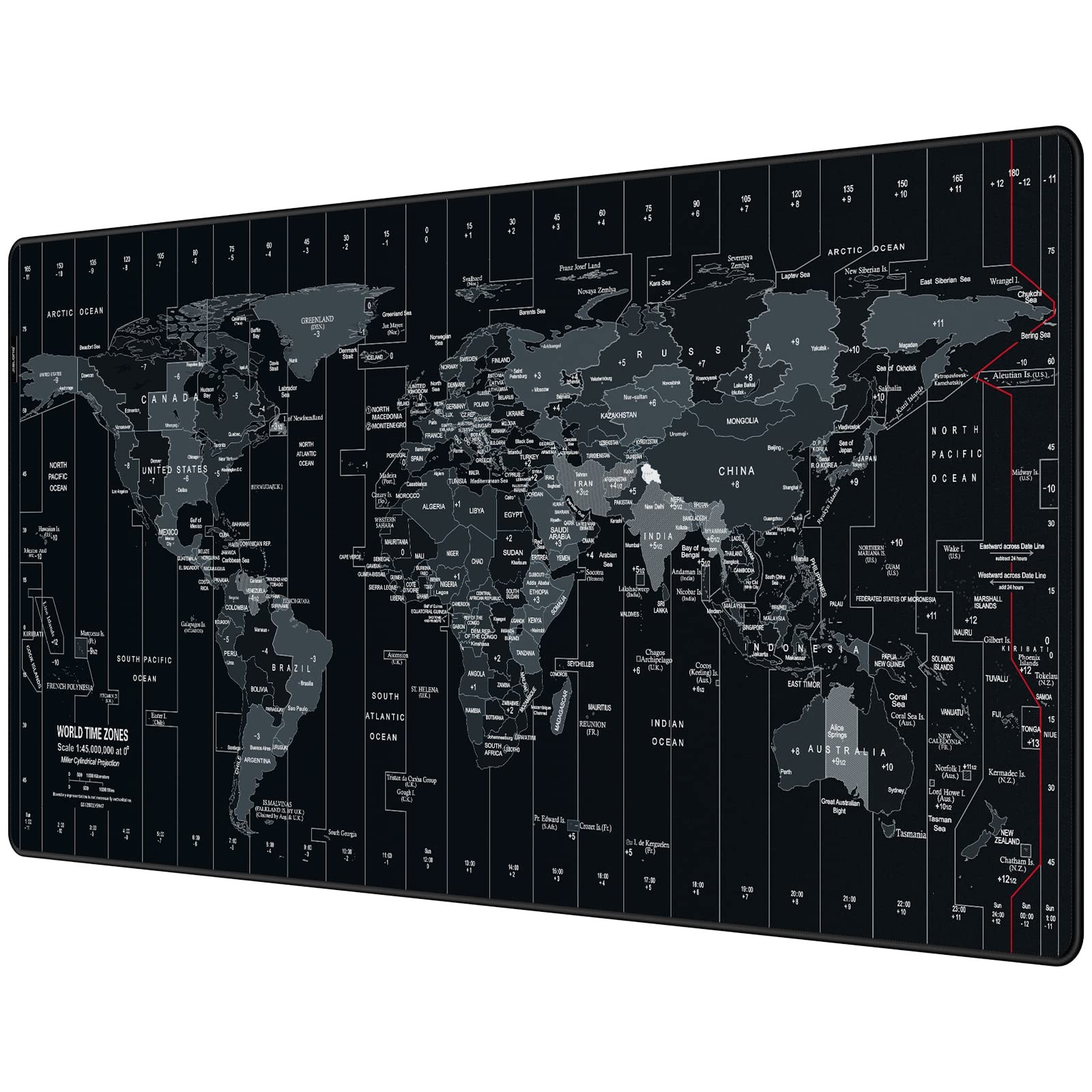 World Map 35.4x15.7 Inch Large Gaming Mouse Pad Extended Desk Mat XXL NonSlip