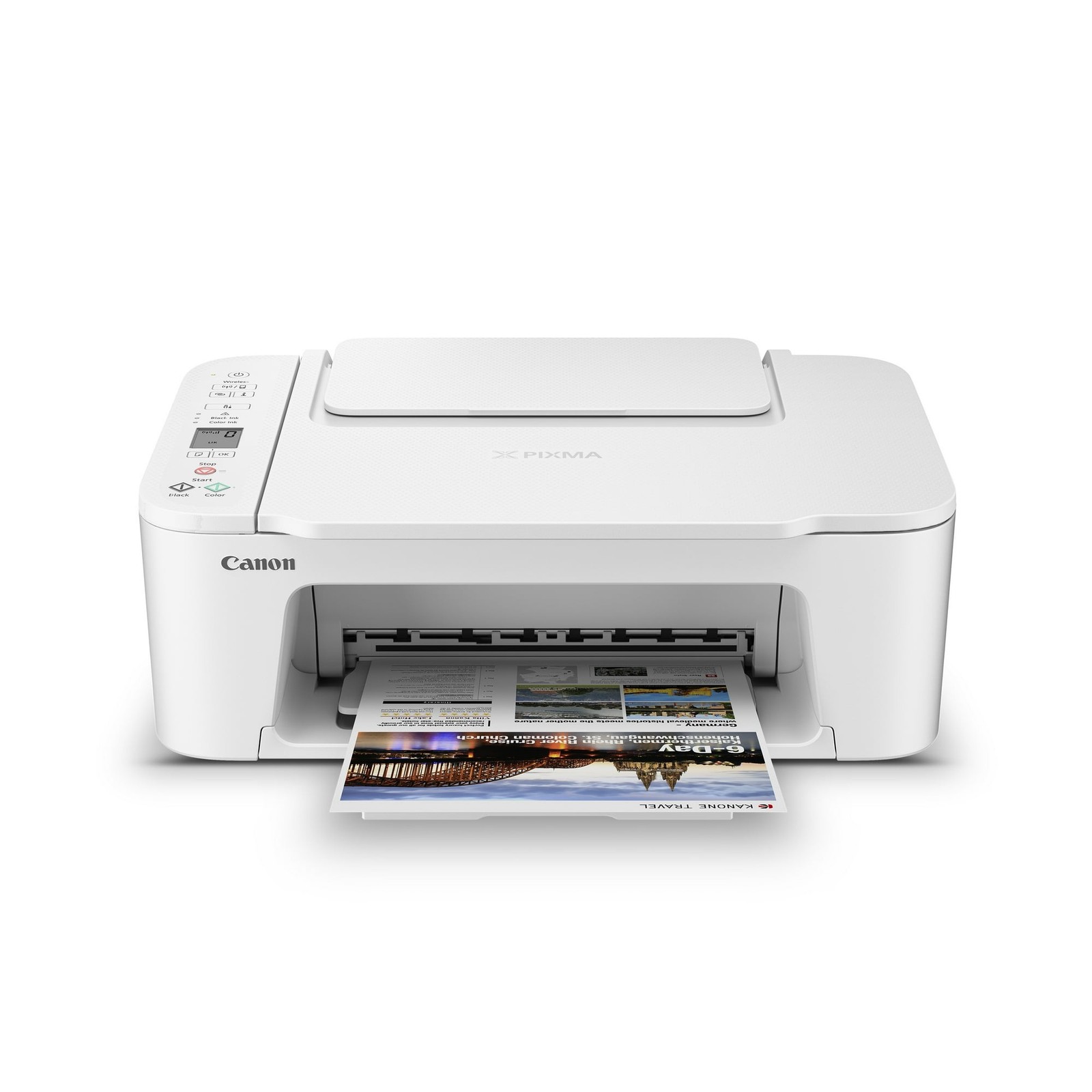 Canon 6671C052 PIXMA TS3722 Wireless All-In-One Printer, White