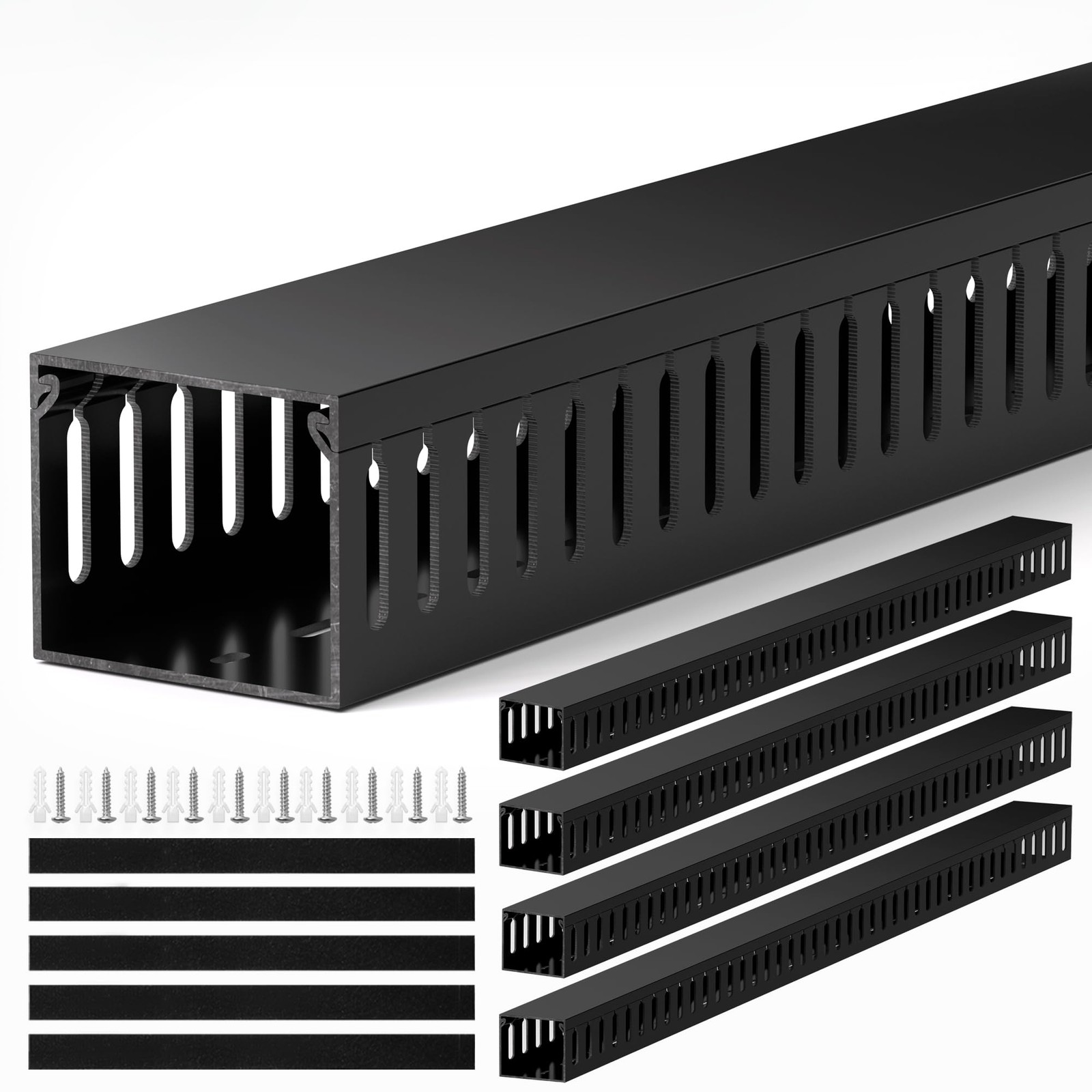 95 Inch Professional Server Rack Cable Management Raceway PVC Open Slot Kit