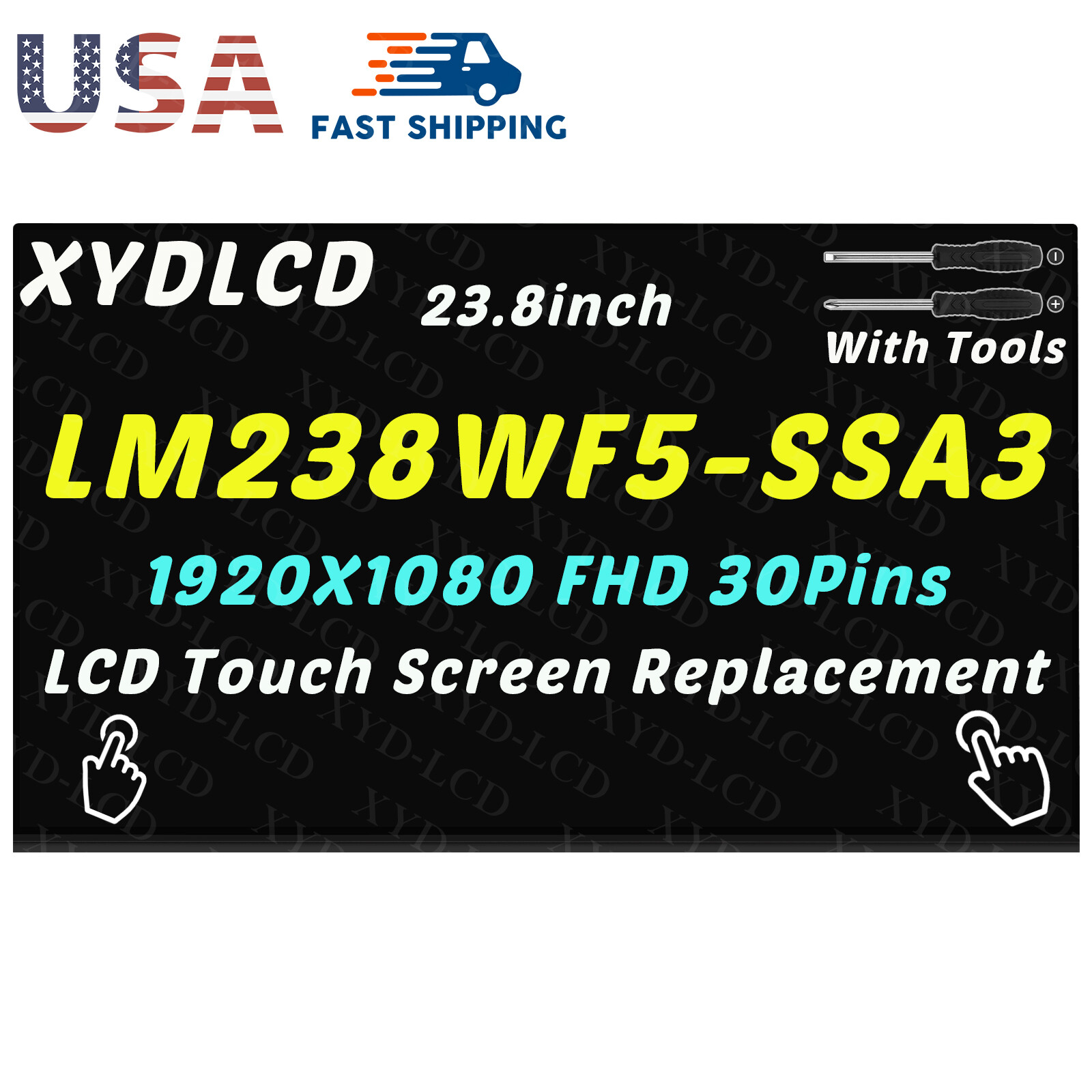 LM238WF5-SSA3 LM238WF5 SS A3 23.8" FHD LCD LED Touch Screen Display 1080P IPS