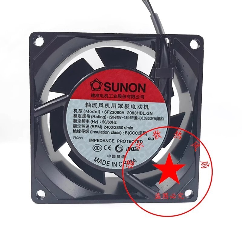 SUNON SF23080A 2083HBL.GN 8038 AC220V Cooling Fan