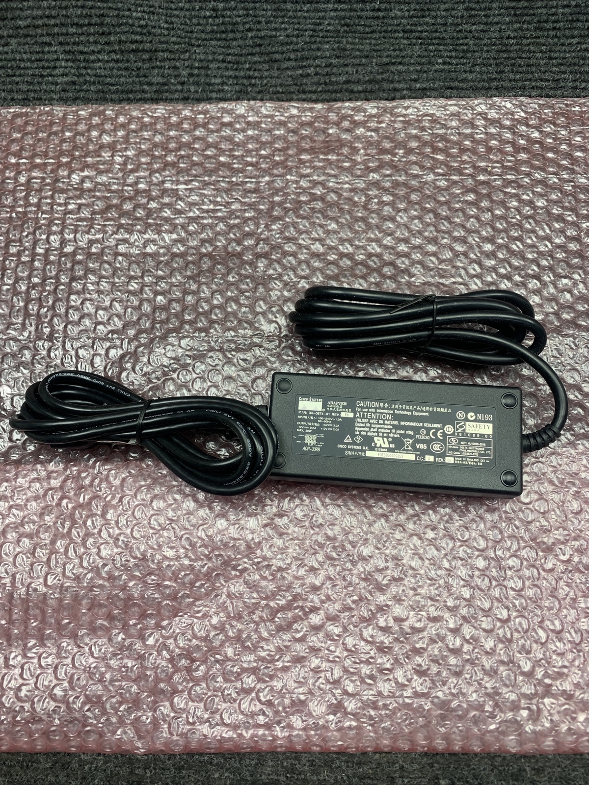 Used Cisco Systems router Power Adapter 34-0874-01 Rev F0