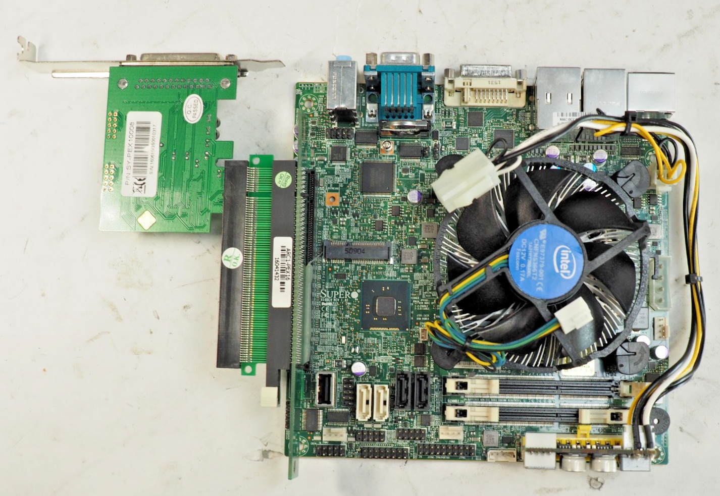 SuperMicro X10SLV Mini-ITX Motherboard with SR1NB CPU, NO RAM, SD-PEX10008 Mod