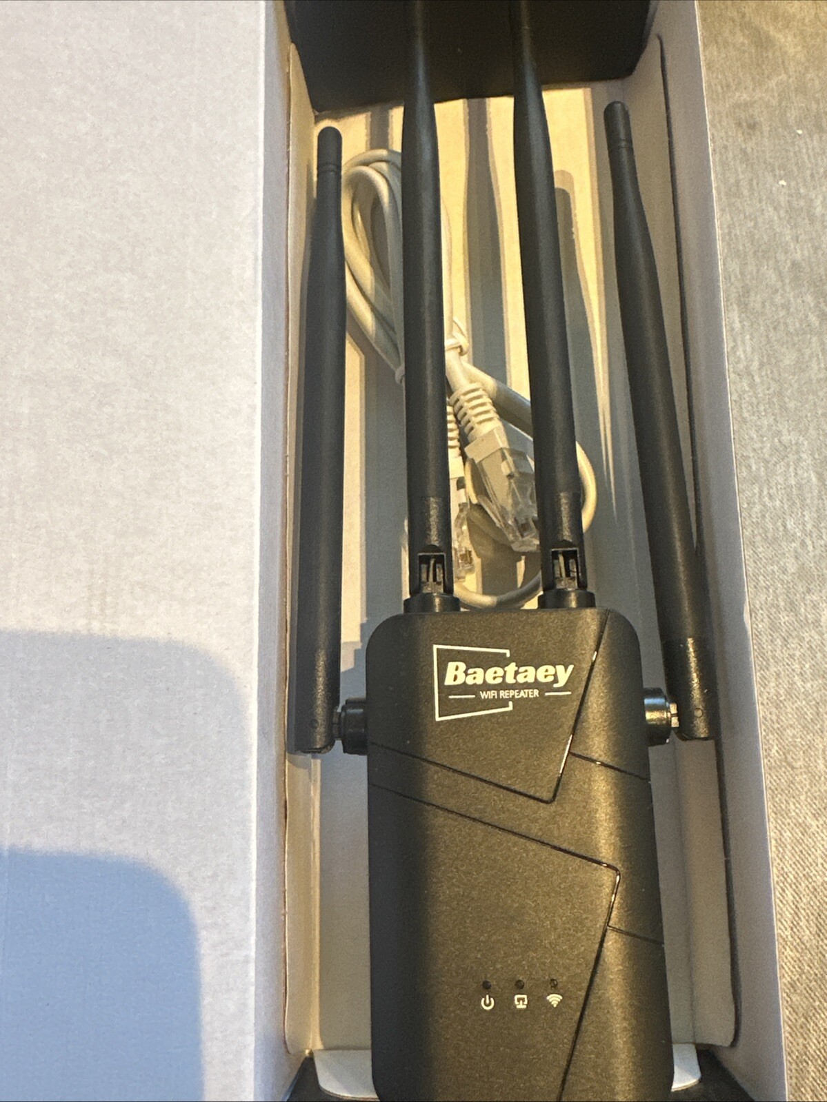 Baetaey WiFi Repeater 300Mbps WiFi Range Extender Model PRT-014 Black Color