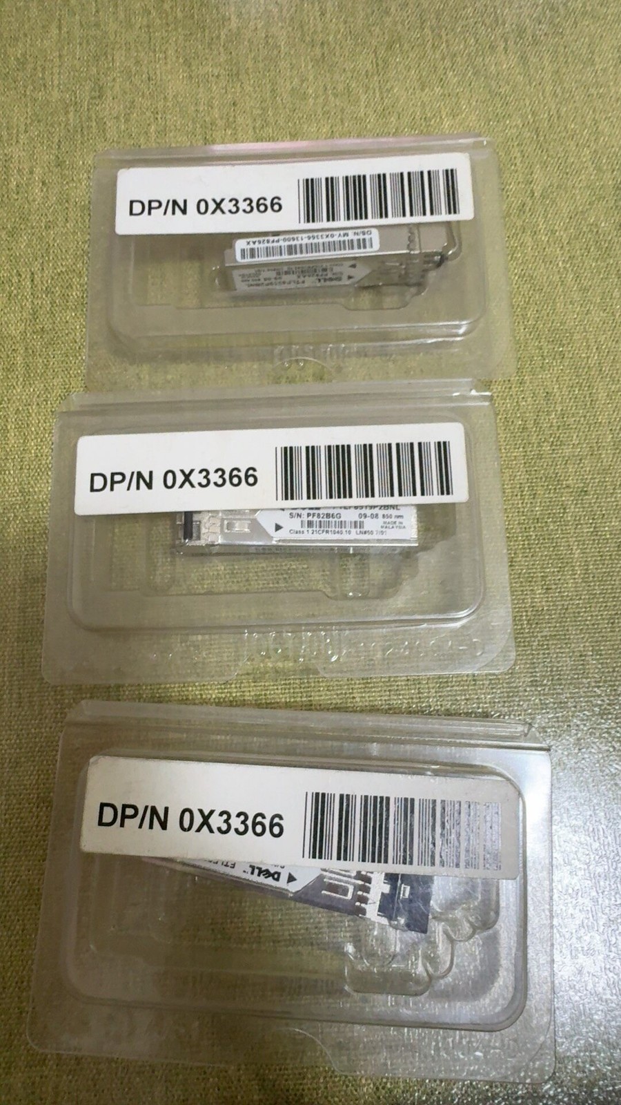 1PC DELL 0X3366 2Gbps 1000Base-SX LC Multi-mode Fiber MMF 500m 850nm SFP
