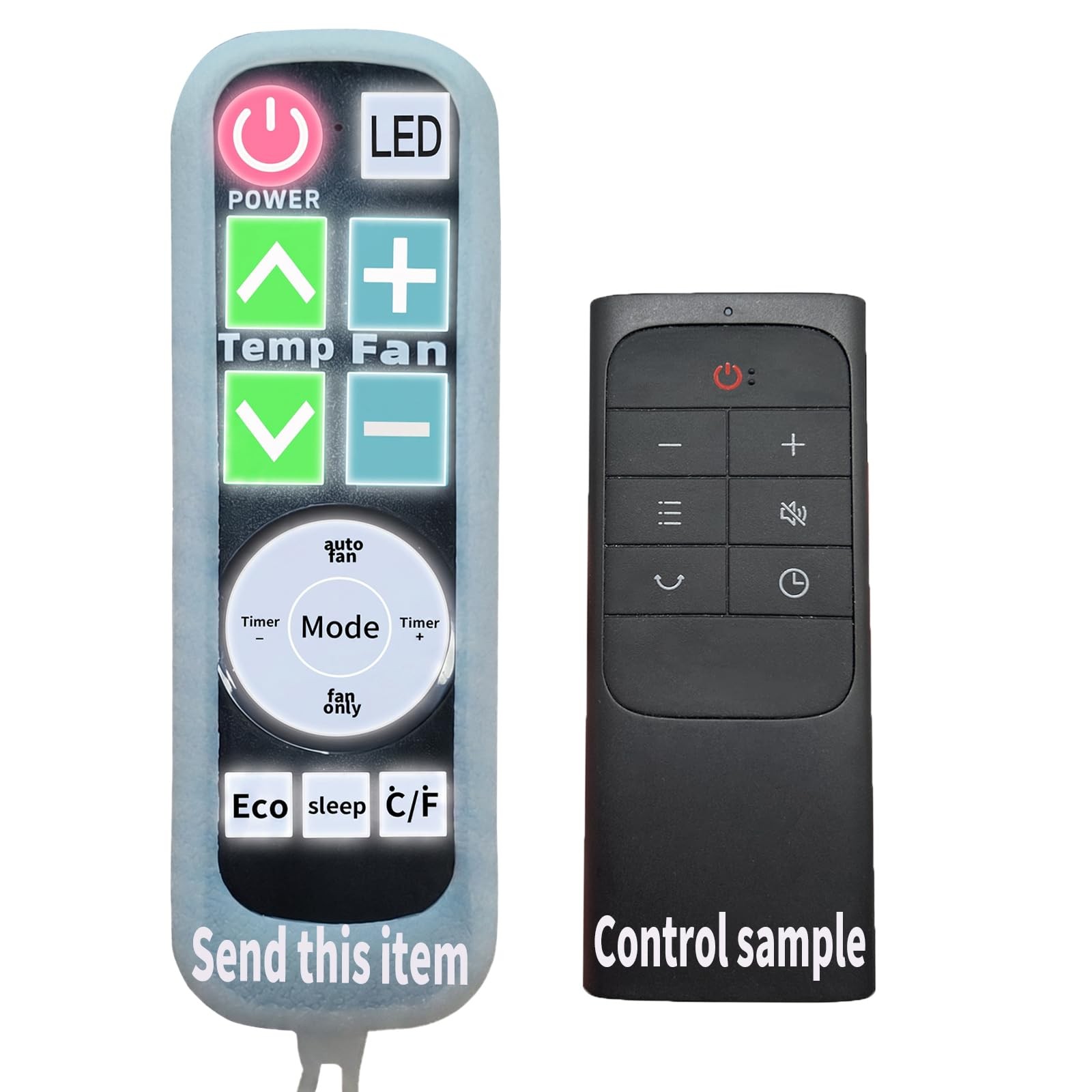Big Button Backlit Remote for Dreo Tower Fan & Space Heater