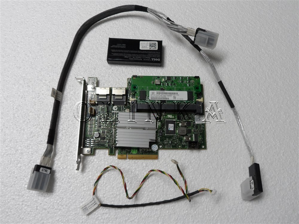 DELL POWEREDGE R410 SERVER PERC H700 PCI SAS SATA RAID KIT WITH BATTERY & CABLES