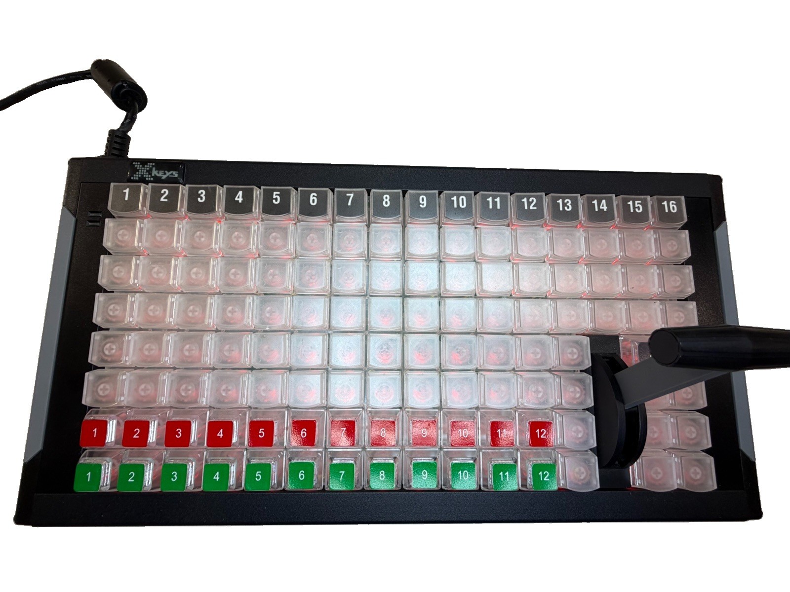 X-keys XKE-124 T-Bar USB Programmable Keyboard / Video Control Panel