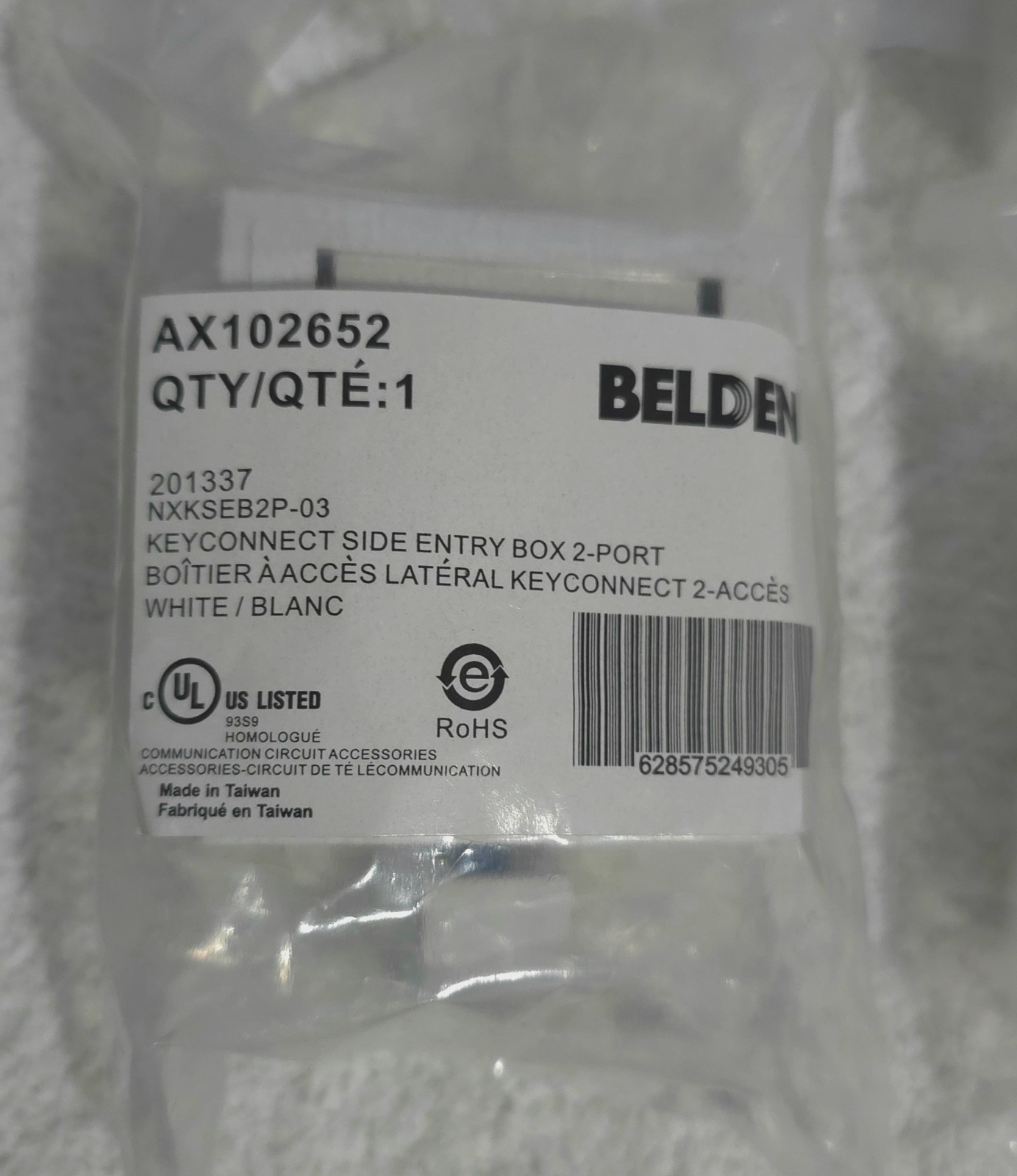 BELDEN AX102652 Pack of 3 and BELDEN AX102653 PACK OF 1  KEYCONNECT SIDE ENTRY