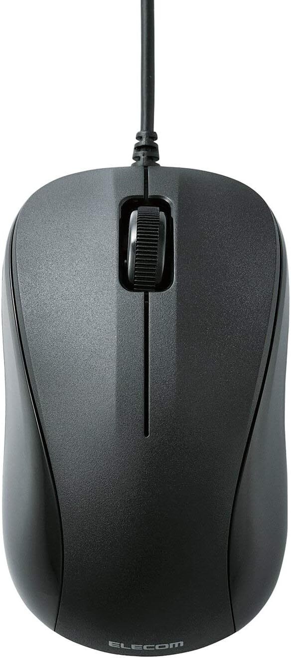 ELECOM Mouse wired S size Small 3 button USB optical Black ROHS Directive M